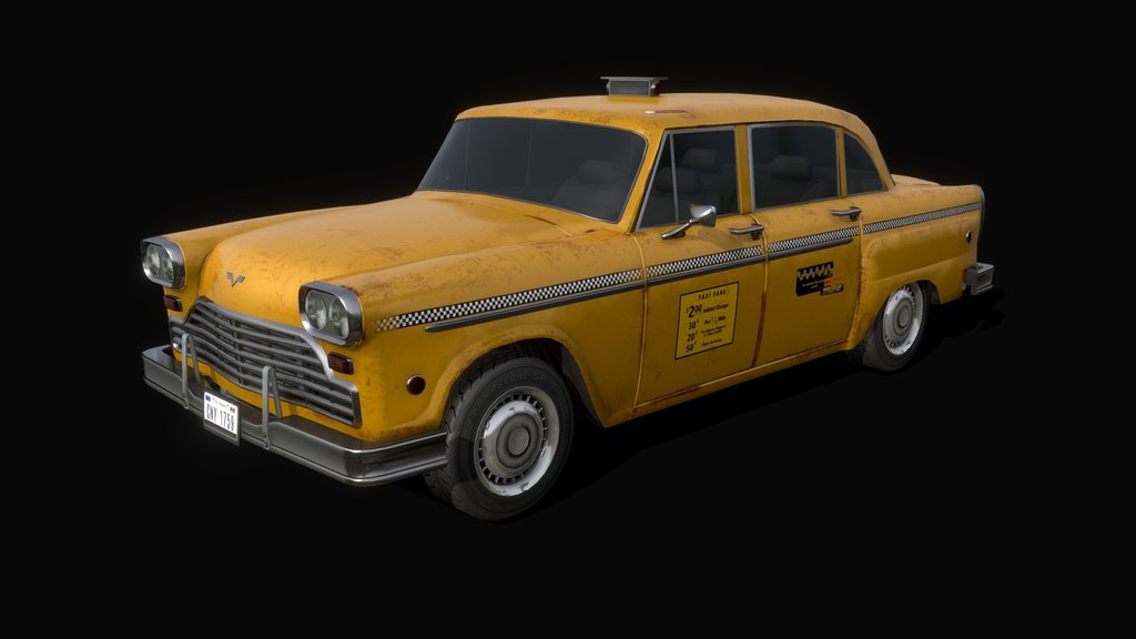Canyon '75 Taxi - Low poly model