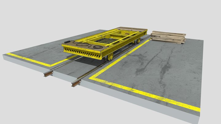 Rail Trolley 3D Model