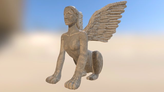 Ancient Statue Low Poly V1 3D Model