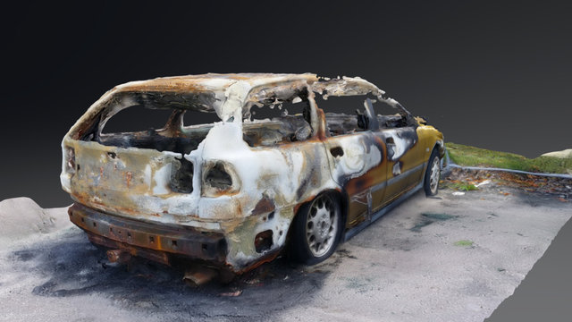 Burned out Car 2 3D Model