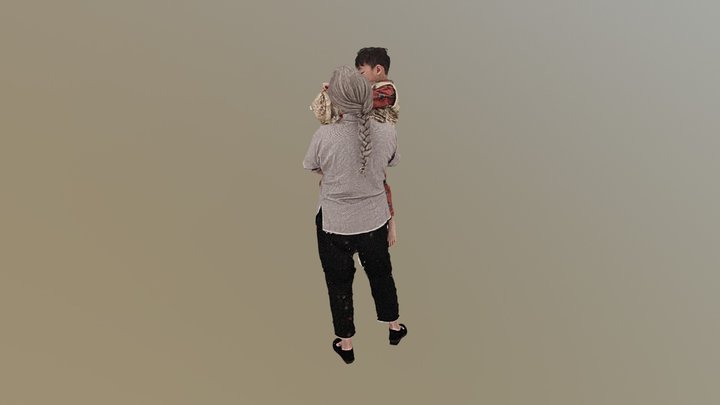 Mam and her boy 3D Model