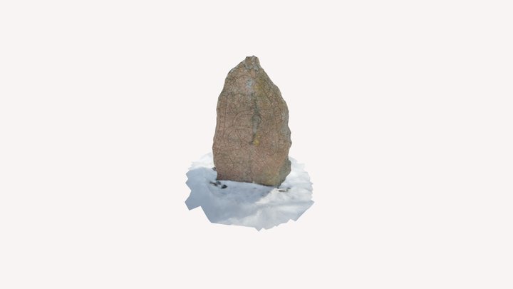 Runestone by Uppsala Cathedral 3D Model
