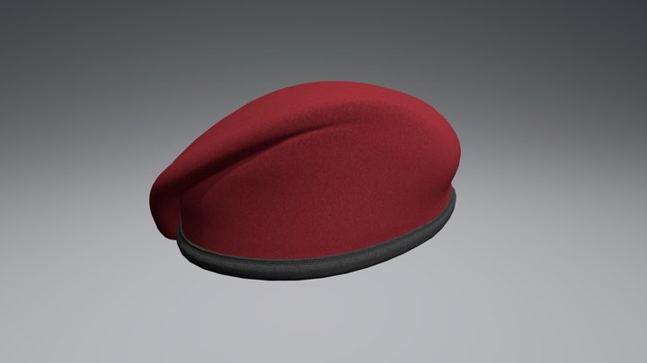 Beret (Red) 3D Model