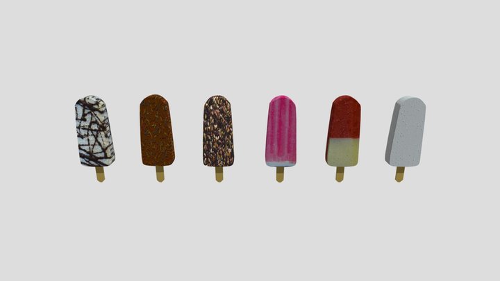 Popsicles 3D Model