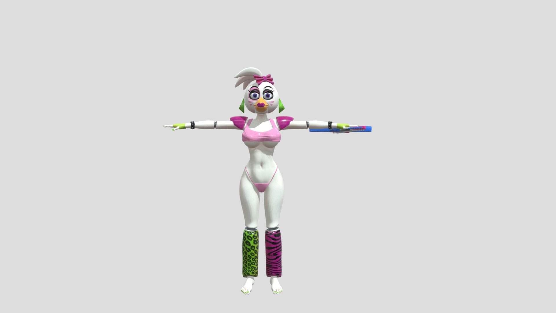 Sexy Glamrock Chica - Download Free 3D model by RoxanneTheArtist945  (@RoxanneTheArtist945andFriends) [9e96071]