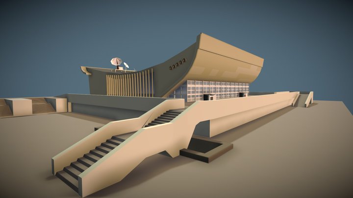 Brutalist venue | Sporto Rūmai | Vilnius 3D Model