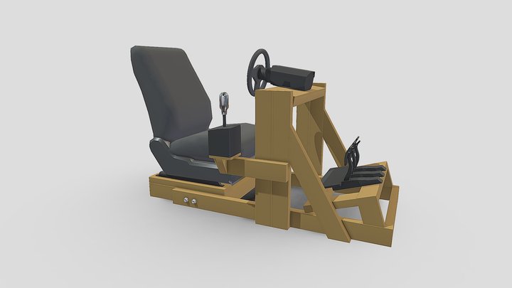 Wooden Sim Rig 3D Model