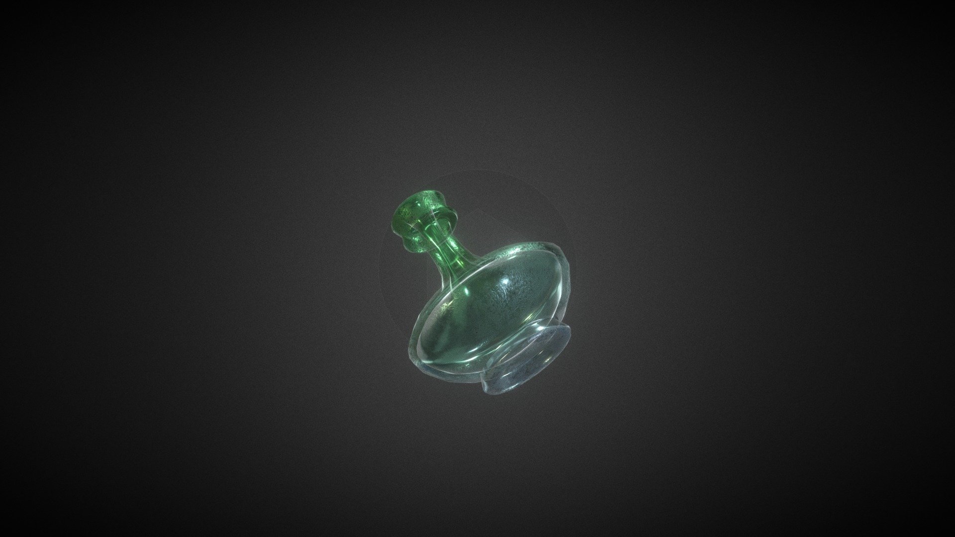 Stylized Low-poly Glass Bottle — Sketchfab embed 3D viewer