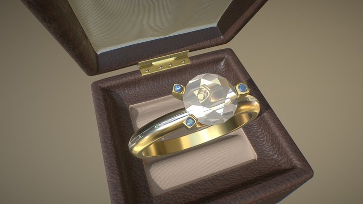 Ring with box 3D Model