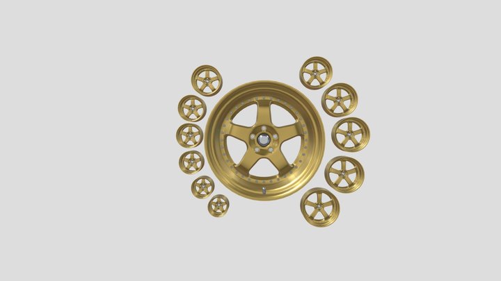 Hoonigan Twerkstallion Rims 3D Model