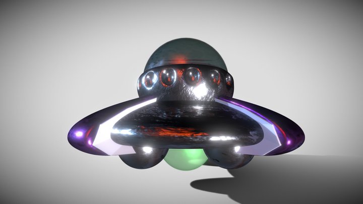 metal slug alien ship 3D Model