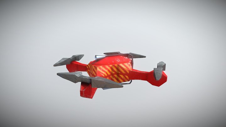Drone Low poly 3D Model