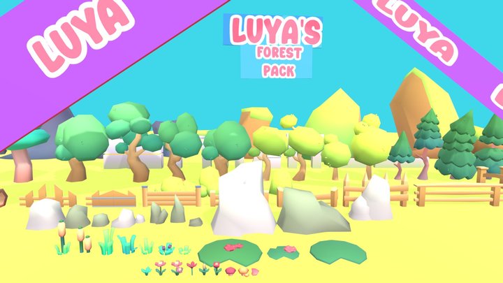 🌳 Luya's FULL Forest Pack! 3D Model