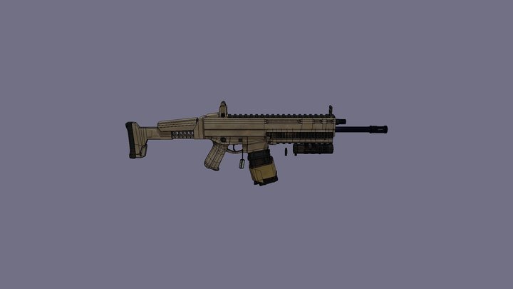 Gun Full Low 3D Model