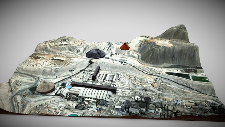 Stockpiles Concentradora Chuquicamata 3D Model