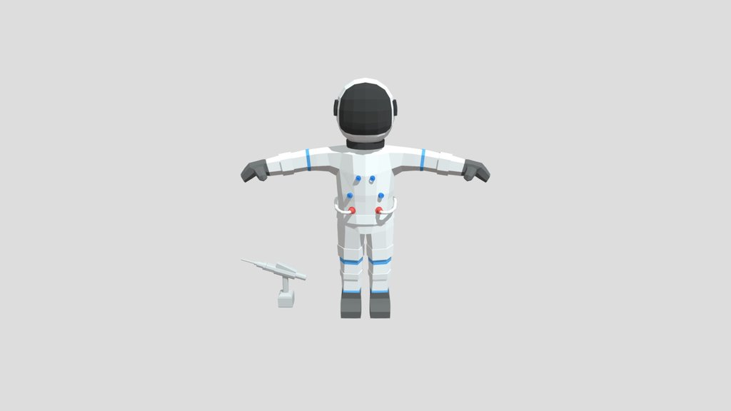 Low Poly Astronaut Rigged