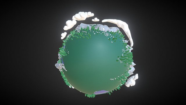 Low Poly World 3D Model