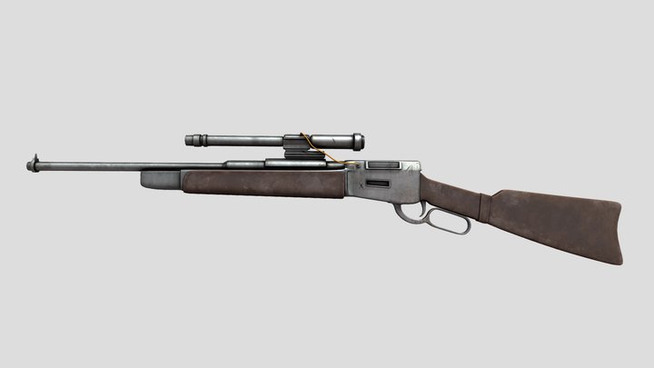 Western Rifle (Winchester inspired) 3D Model