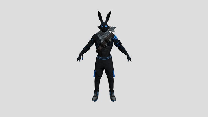 Freefire bunny bundle model From World's Gamerz 3D Model