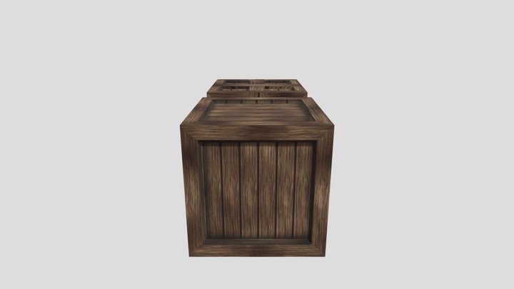 Wooden boxes 3D Model
