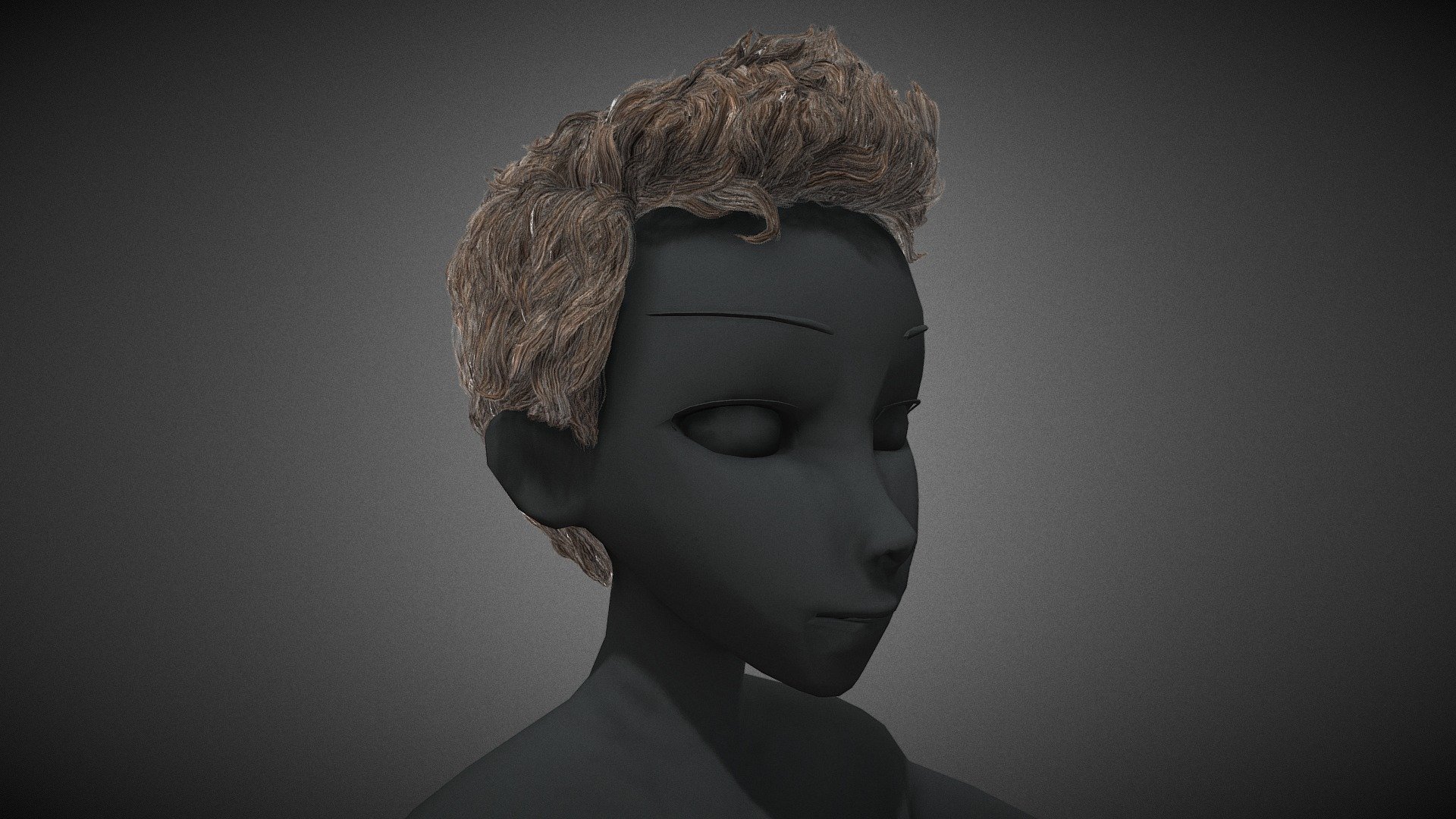 Male Hair Cards Style 5 - Wavy Hair - Buy Royalty Free 3D model by CG ...