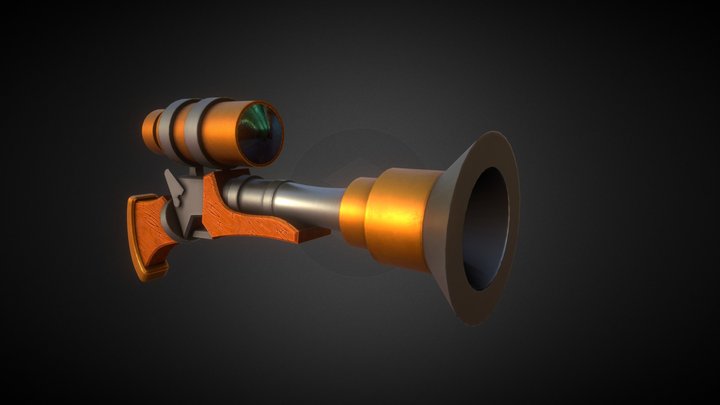 Stylized Gun 3D Model