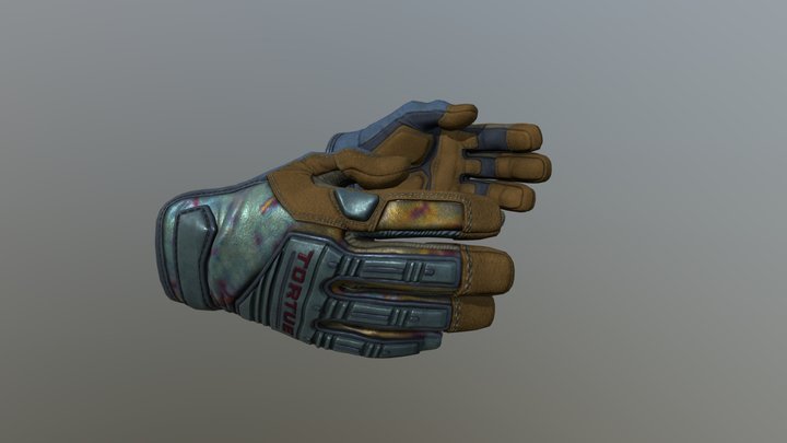 Glove Specialist Case Hardened(CSGO) 3D Model