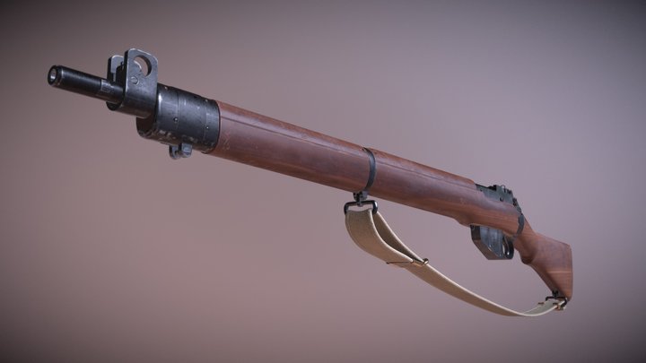 WWII Rifle: Lee-Enfield No. 4 Mk I 3D Model