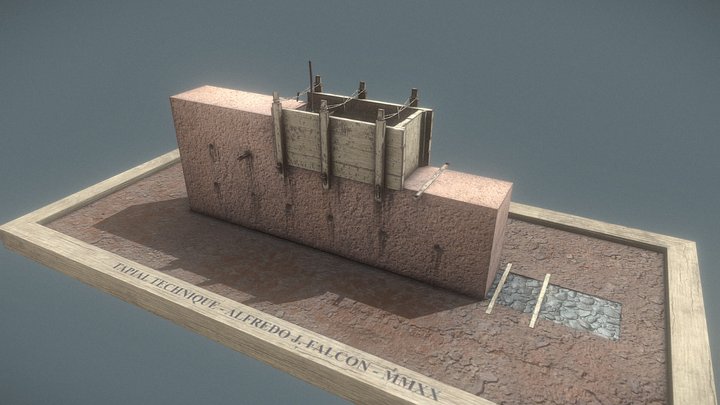 Alhambra -Técnica del Tapial 3D Model