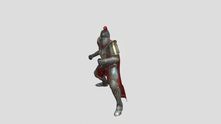 knight backward death 3D Model