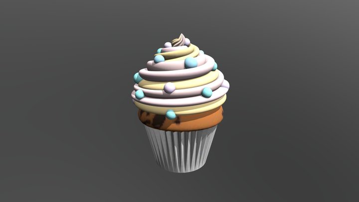 kabuff cupcake 3D Model