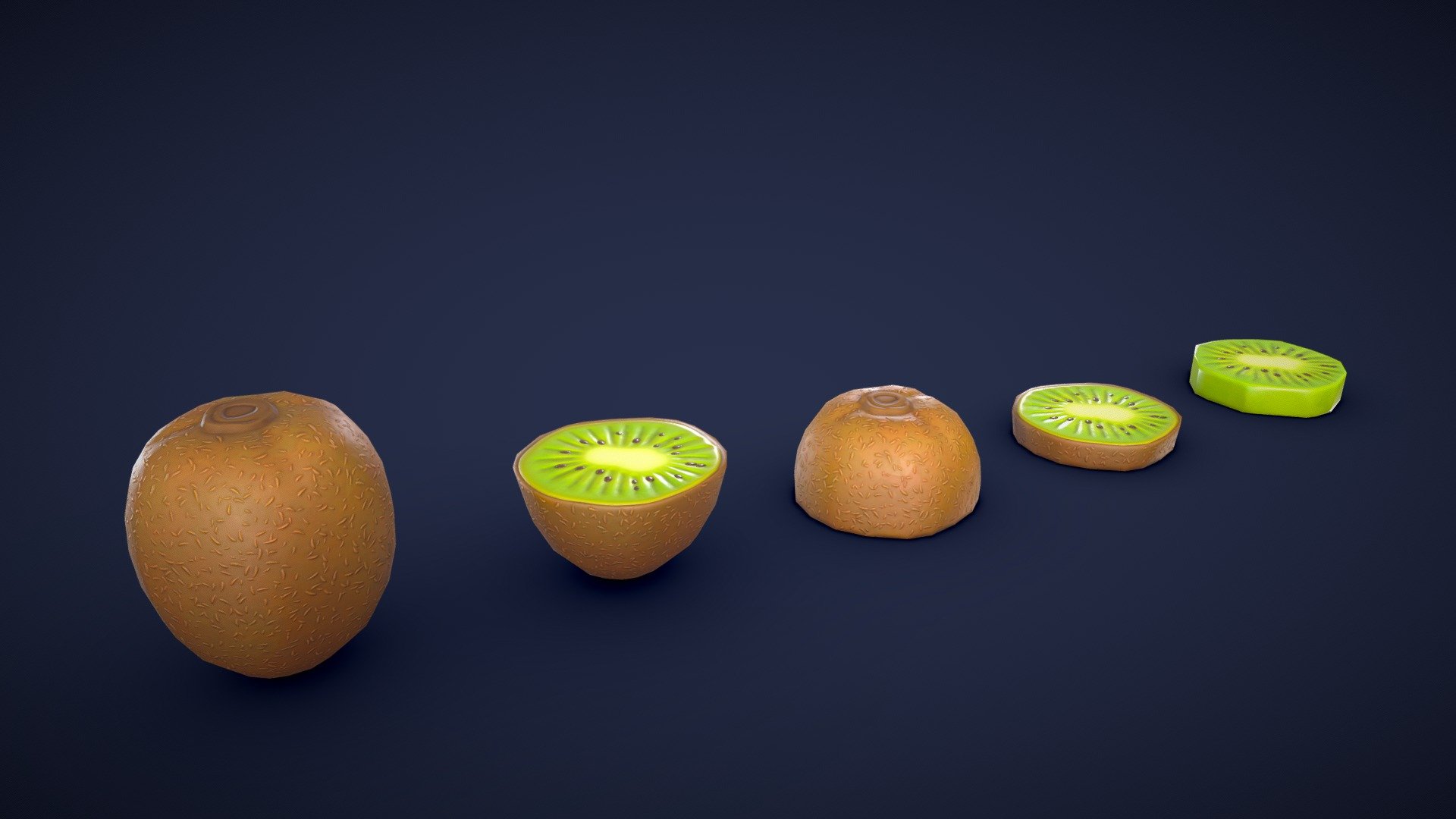 Stylized Kiwi - Low Poly - Buy Royalty Free 3D model by LarkArt Store ...