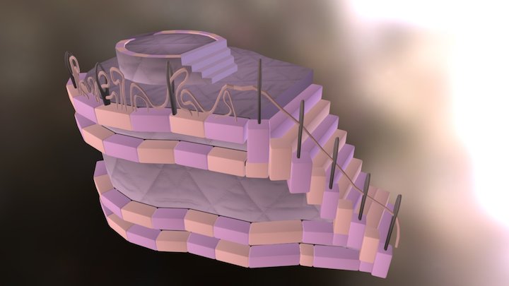 Garden Throne Podium 3D Model