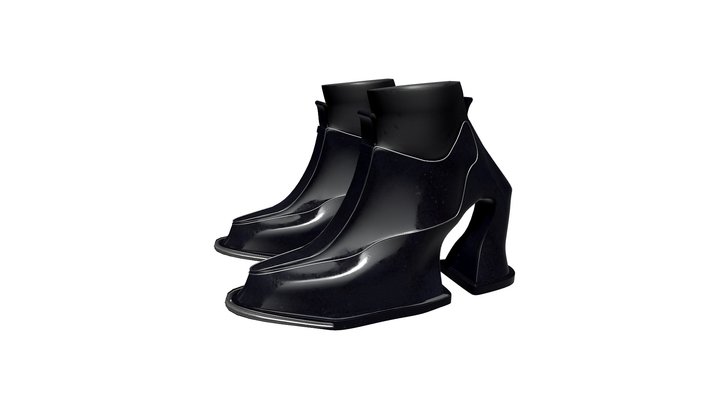 Heeled Boots 3D Model