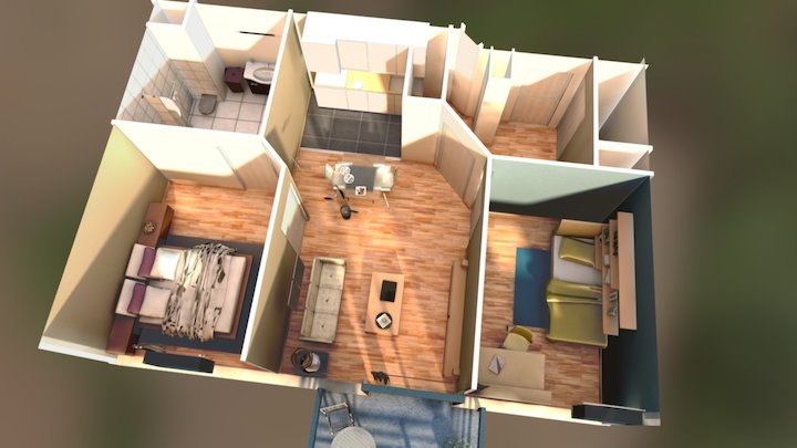 interior appartemeent presentation 3D Model
