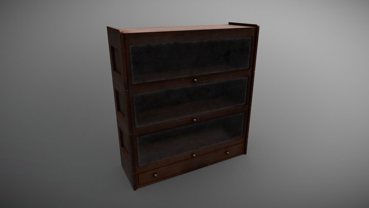 Display Shelf Barrister Bookcase - Dusty 3D Model
