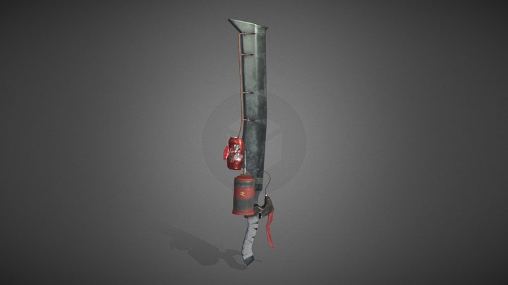 Sword flamethrower 3D Model