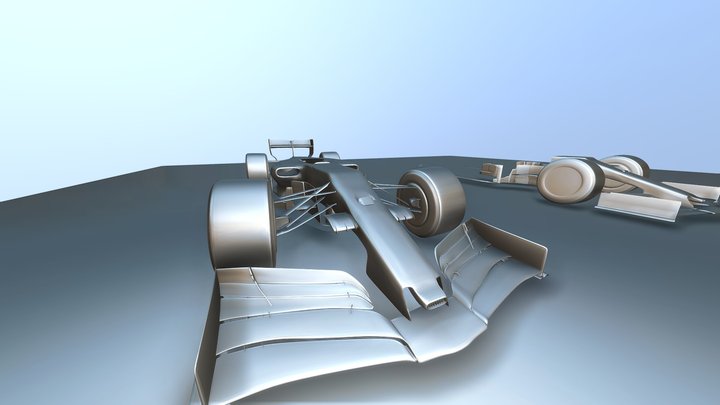 F1 Car complete with updated wing package 3D Model