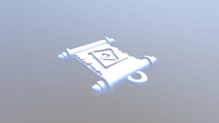 Dota 2: Town Portal Scroll keychain 3D Model