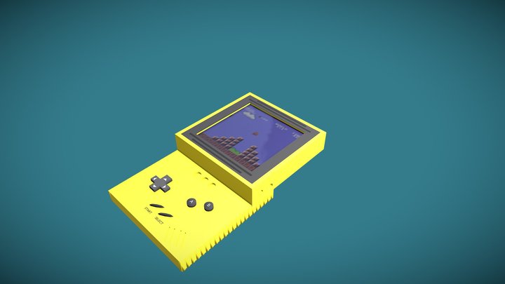 Old Style Handheld Game 3D Model