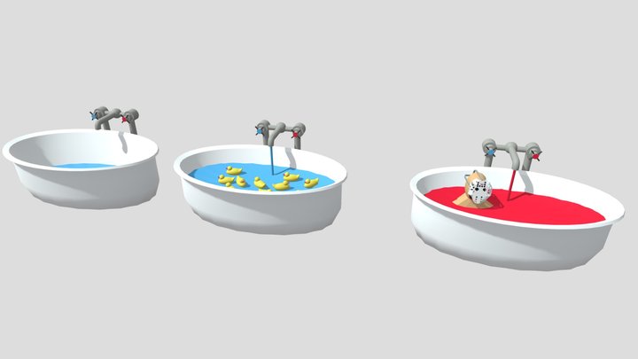 Bath Tub Collection 3D Model