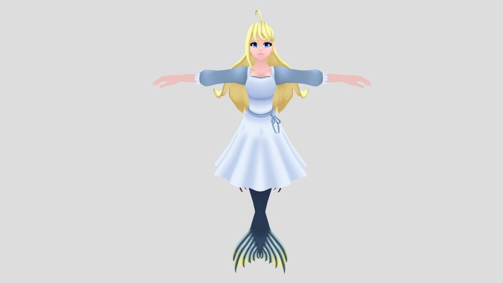 VRM mermaid 3D Model