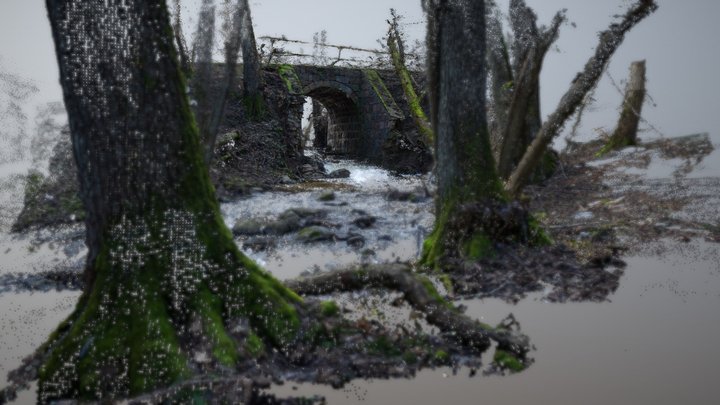 Stone bridge over the Reknica river 3D Model