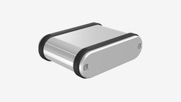 ALUMINIUM CASE with SILICONE BAND (Silver/Black)