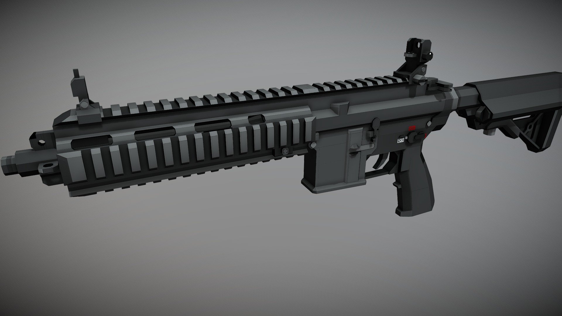 Low-poly H&K416 - 3D model by soret15 [9eb50d5] - Sketchfab