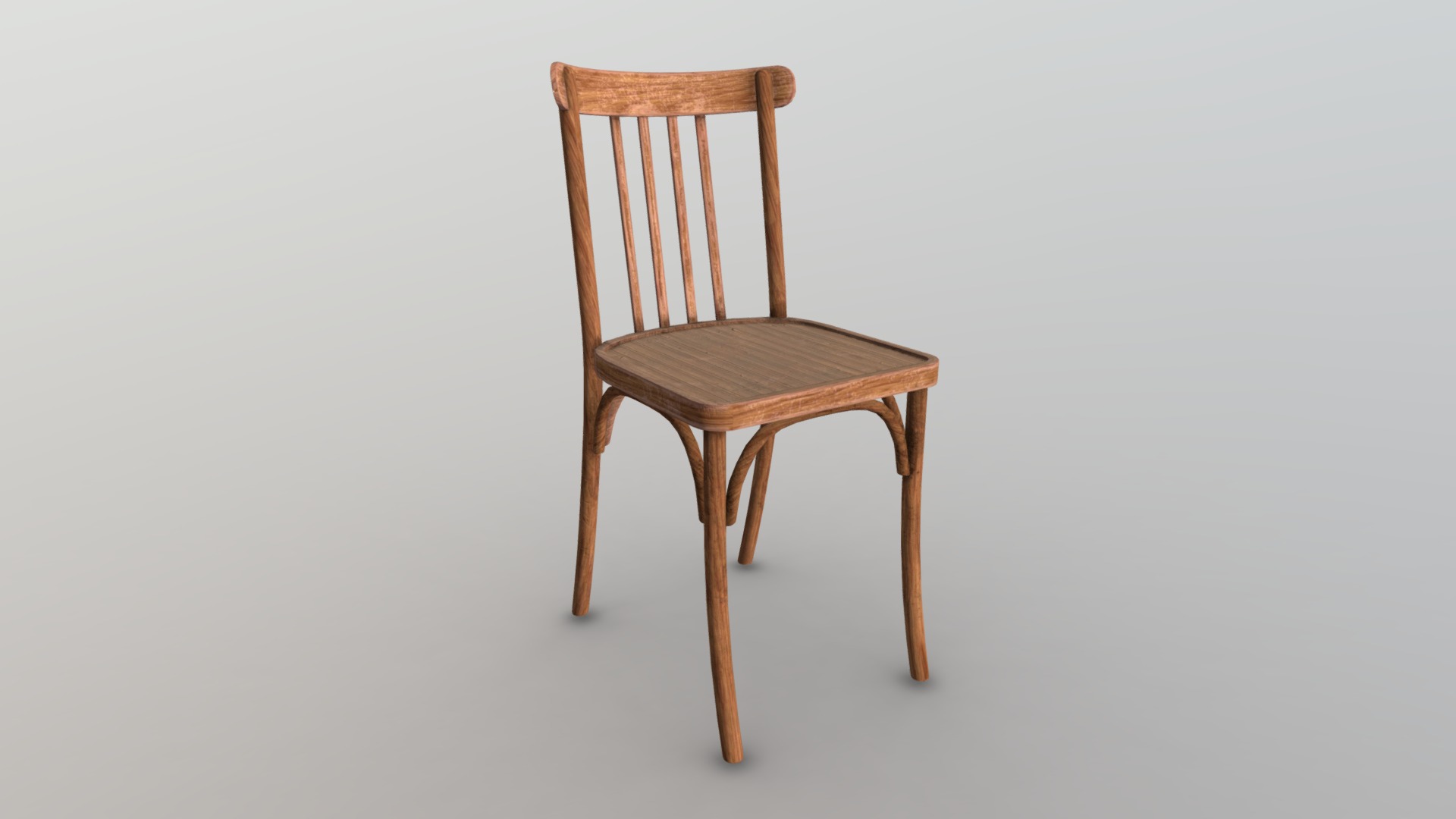 3D model Der Stuhl - This is a 3D model of the Der Stuhl. The 3D model is about a wooden chair with a cushion.