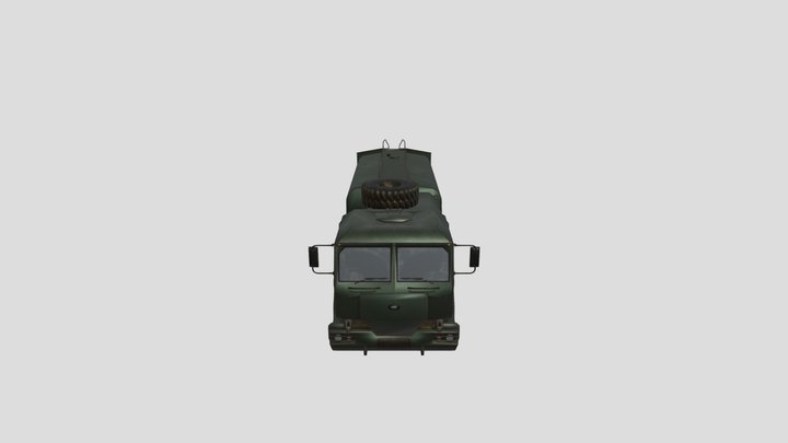 Heavy Military Truck Tanker Low-poly – Kostenloses 3D-Modell STL