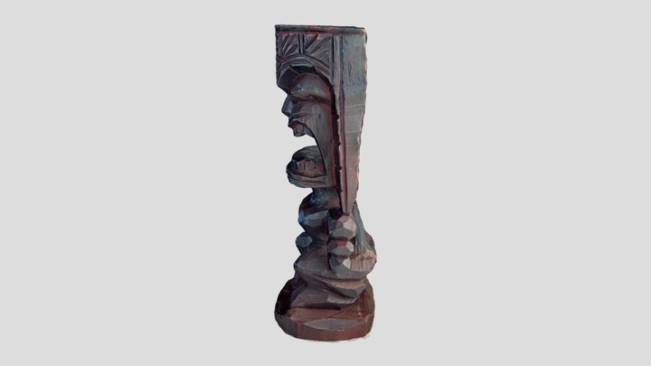 Tiki God Hawaii 3D Model