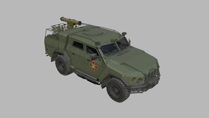 Novator light armoured vehicle 3D Model