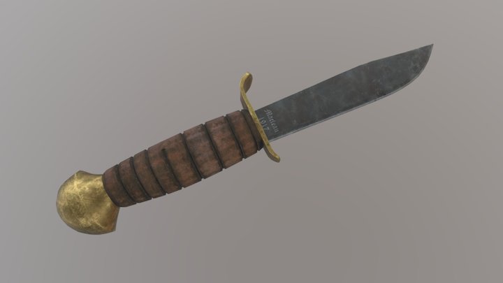 Combat Knife 3D Model